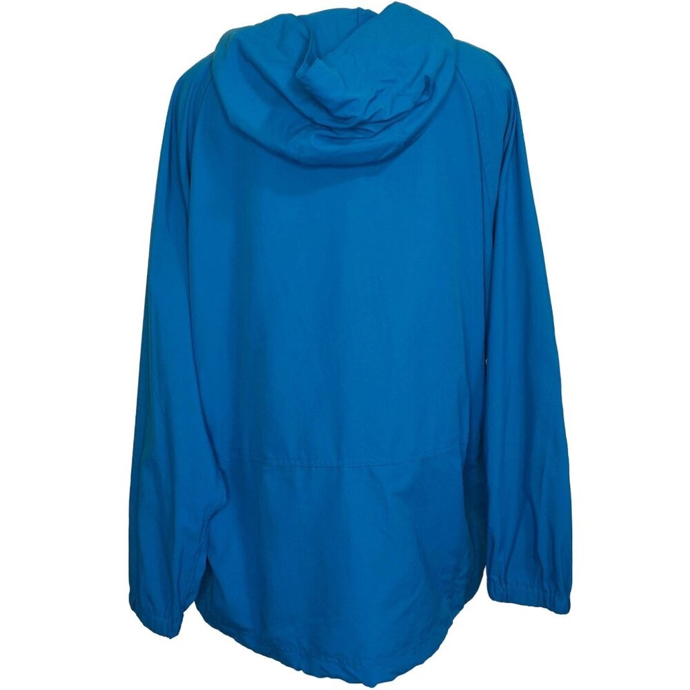 L.L.Bean Men's Blue Nylon Pullover Hoodie Jacket Size Large Kangaroo Pockets - Picture 2 of 10